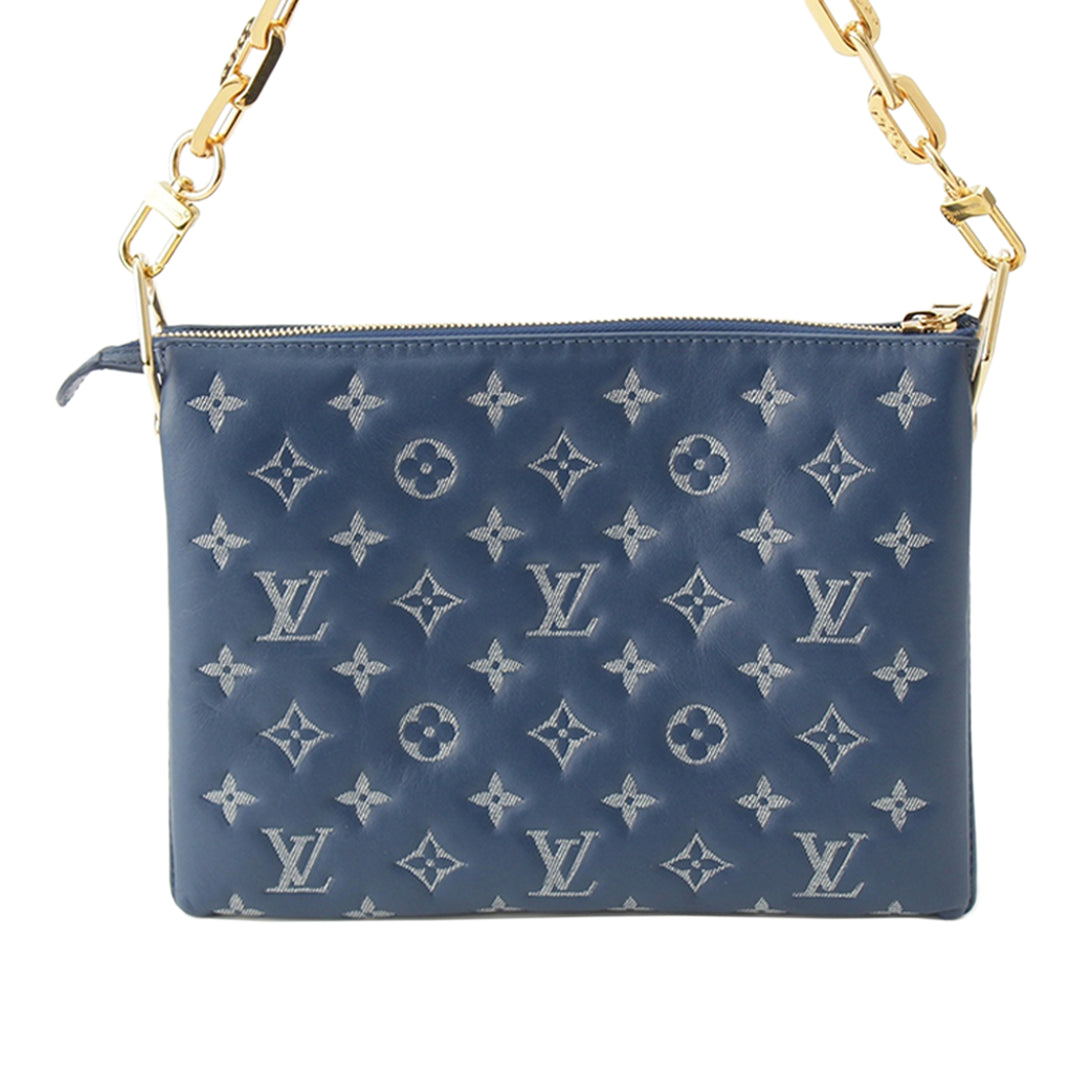 embossé Coussin PM Monogram Bleu