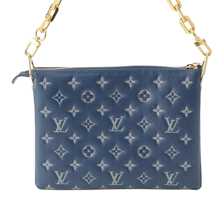 embossé Coussin PM Monogram Bleu