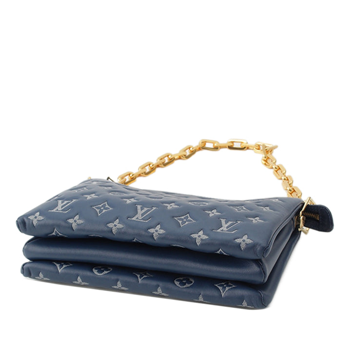 embossé Coussin PM Monogram Bleu