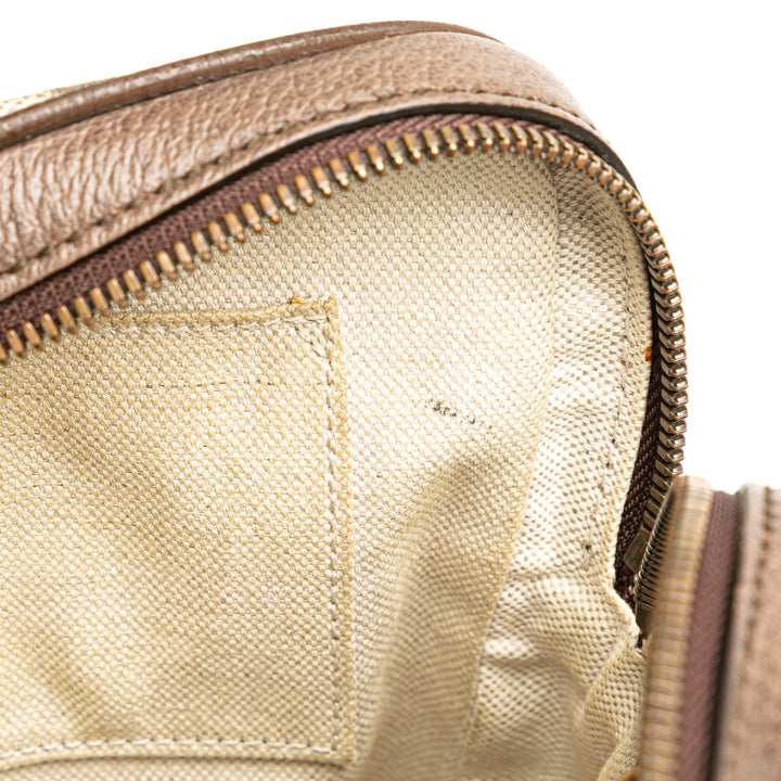 Small GG Supreme Web Ophidia Messenger Bag Brown - Gaby Paris