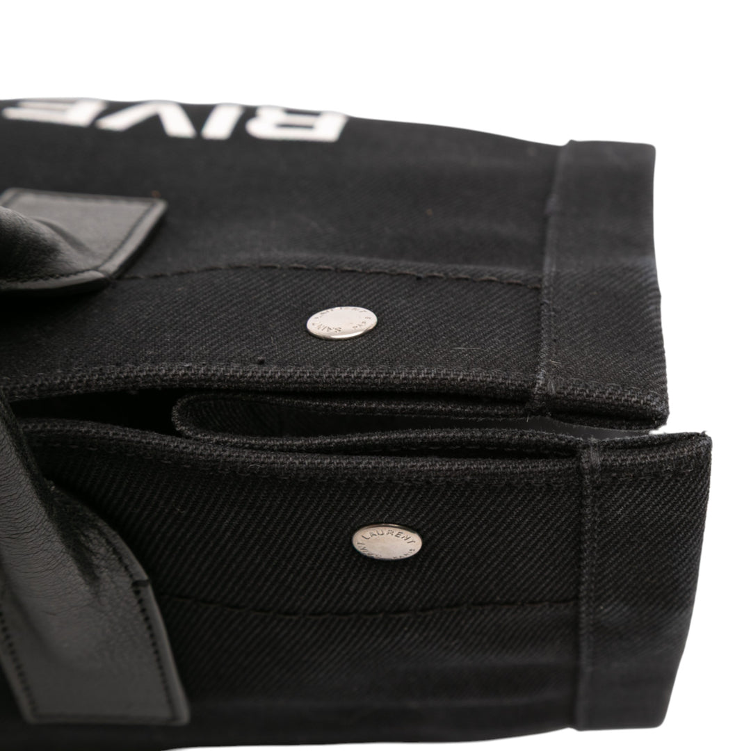 Saint Laurent Toile Rive Gauche North South Cabas