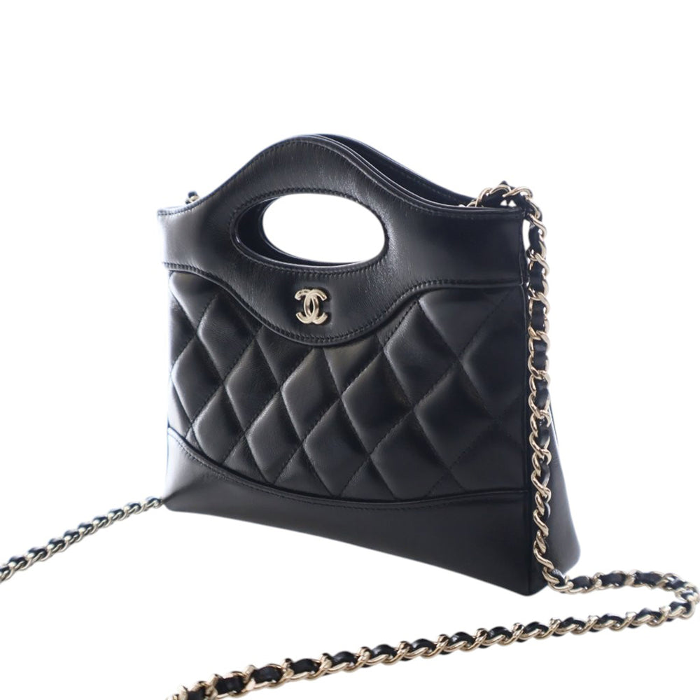 Chanel Nano brillant vieilli Cuir de veau 31 Shopping Sac – GABY PARIS Authentique