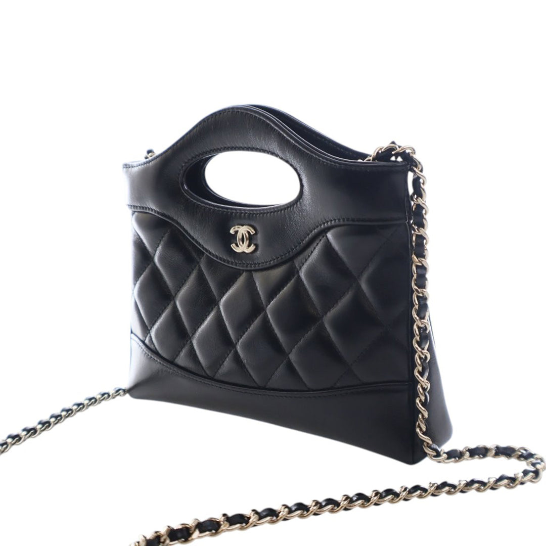 Chanel Nano brillant vieilli Cuir de veau 31 Shopping Sac – GABY PARIS Authentique