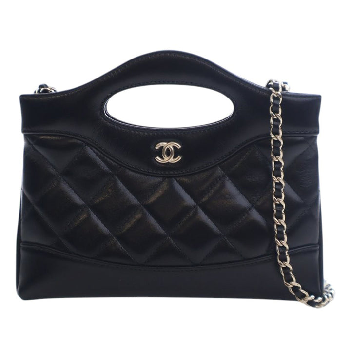 Chanel Nano brillant vieilli Cuir de veau 31 Shopping Sac – GABY PARIS Authentique