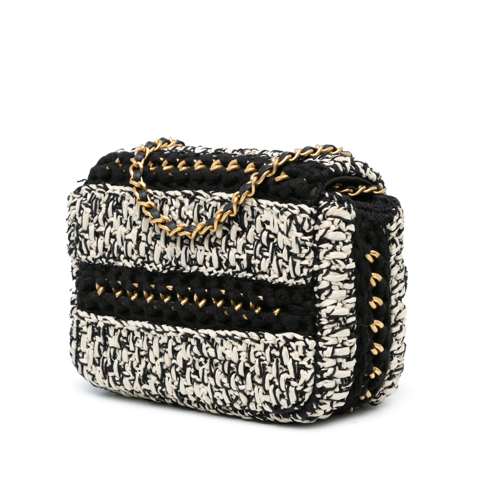 Chanel Raffia Braided with Love Flap White - GABY PARIS