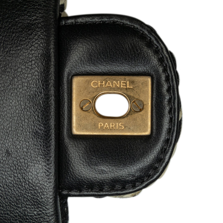 Chanel Raffia Braided with Love Flap White - GABY PARIS