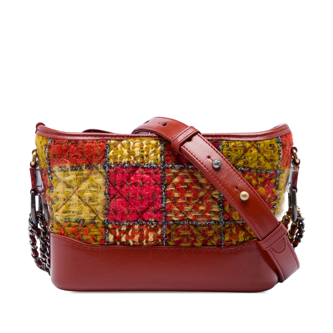Chanel Gabrielle Sac Petit Tweed Rouge – vue principale – GABY PARIS