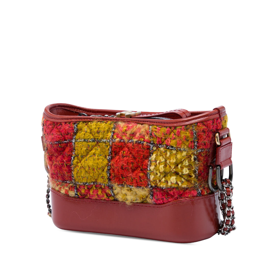 Chanel Gabrielle Sac Petit Tweed Rouge – vue 2 – GABY PARIS