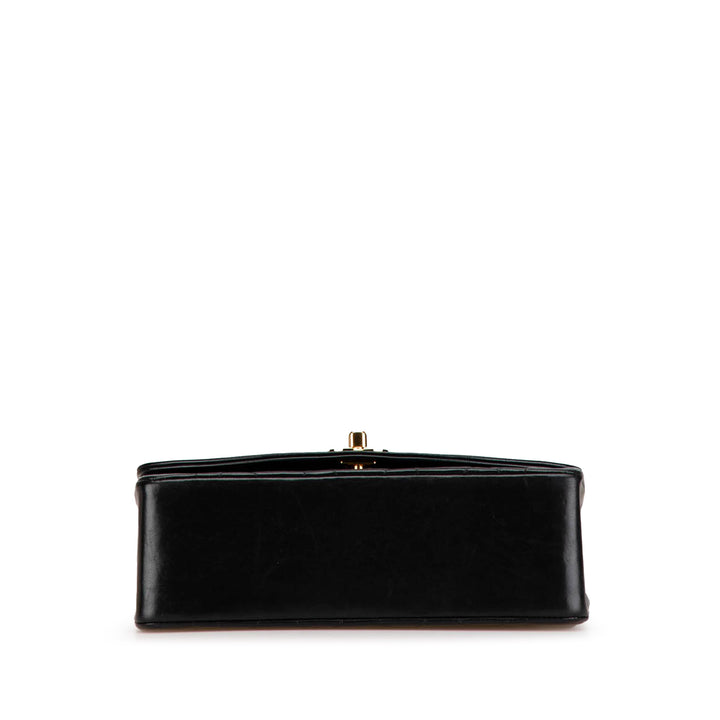 Small Lambskin Diana Flap Black - Gaby Paris