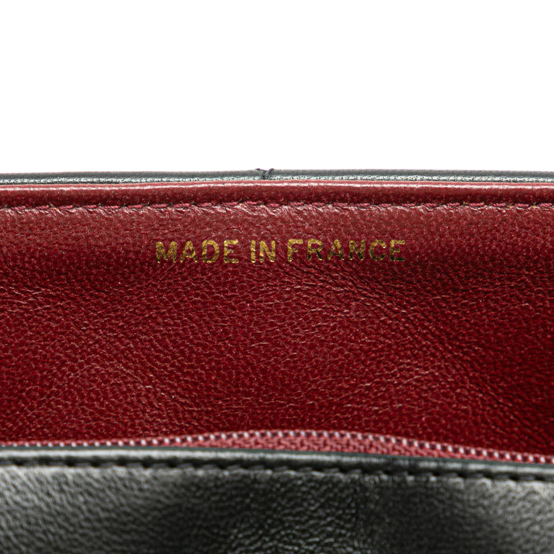 Small Lambskin Diana Flap Black - Gaby Paris
