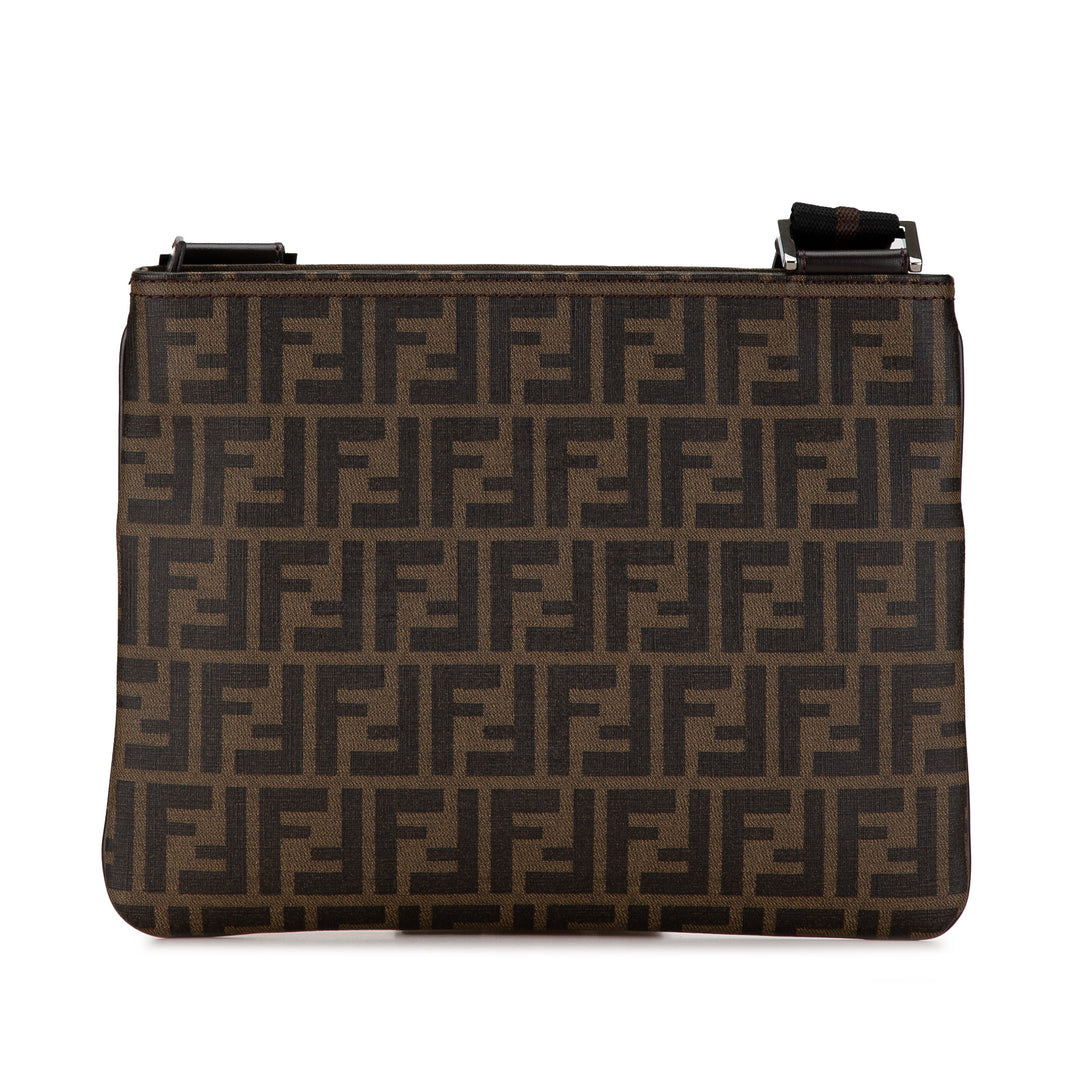 Zucca Coated Canvas Crossbody Brown - Gaby Paris