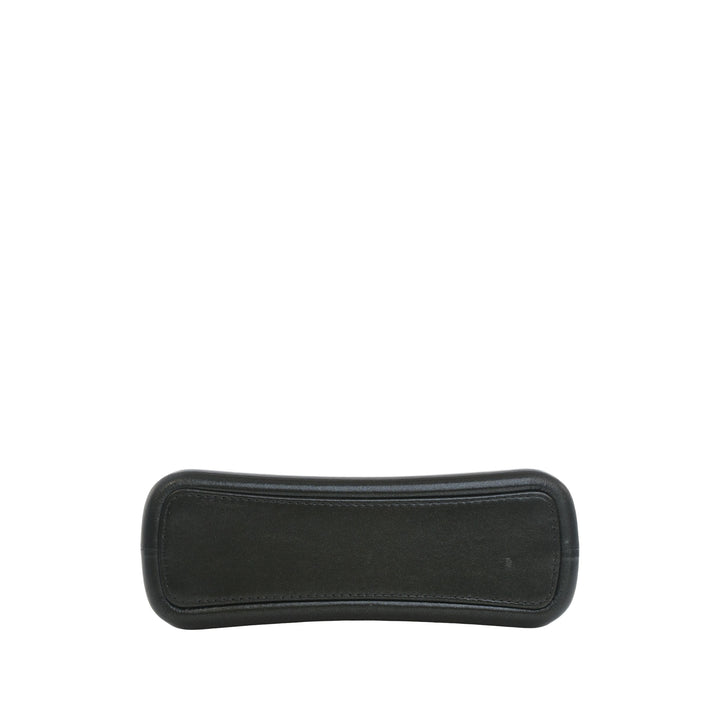 Chevron Irisé vieilli Gabrielle Sac Moyen Cuir de veau Noir