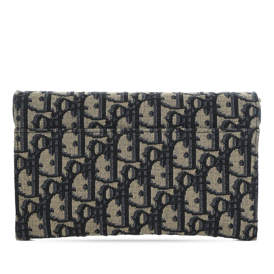 Saddle Wallet on Chain Oblique Bleu