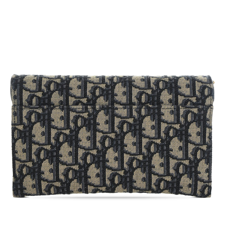 Saddle Wallet on Chain Oblique Bleu