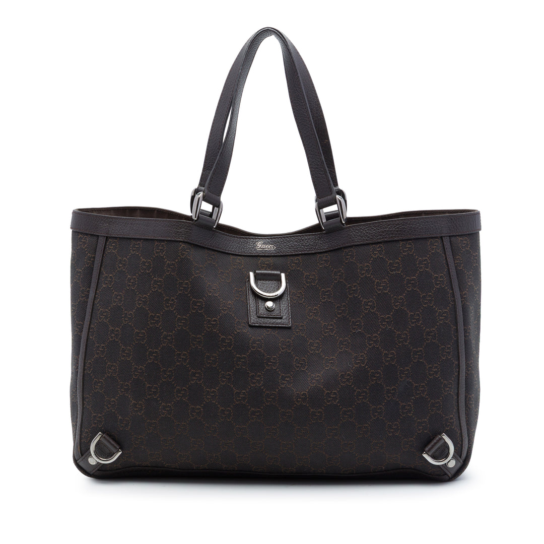 Gucci GG Abbey D Bague Cabas Jean Marron