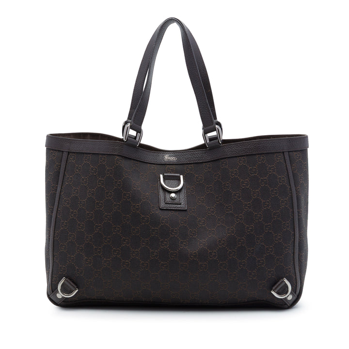 Gucci GG Abbey D Bague Cabas Jean Marron