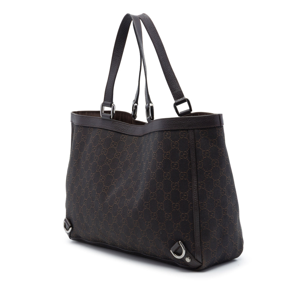 Gucci GG Abbey D Bague Cabas Jean Marron