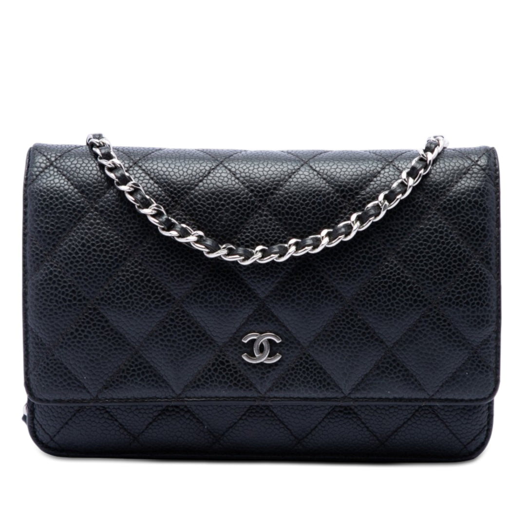Chanel CC Matelassé Caviar Wallet on Chain