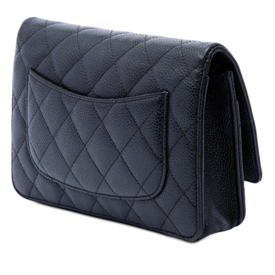 Chanel CC Matelassé Caviar Wallet on Chain