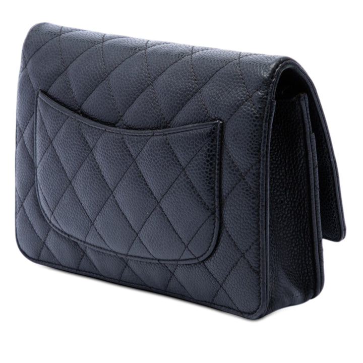 Chanel CC Matelassé Caviar Wallet on Chain