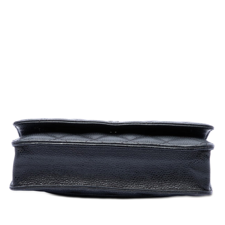 Chanel CC Matelassé Caviar Wallet on Chain