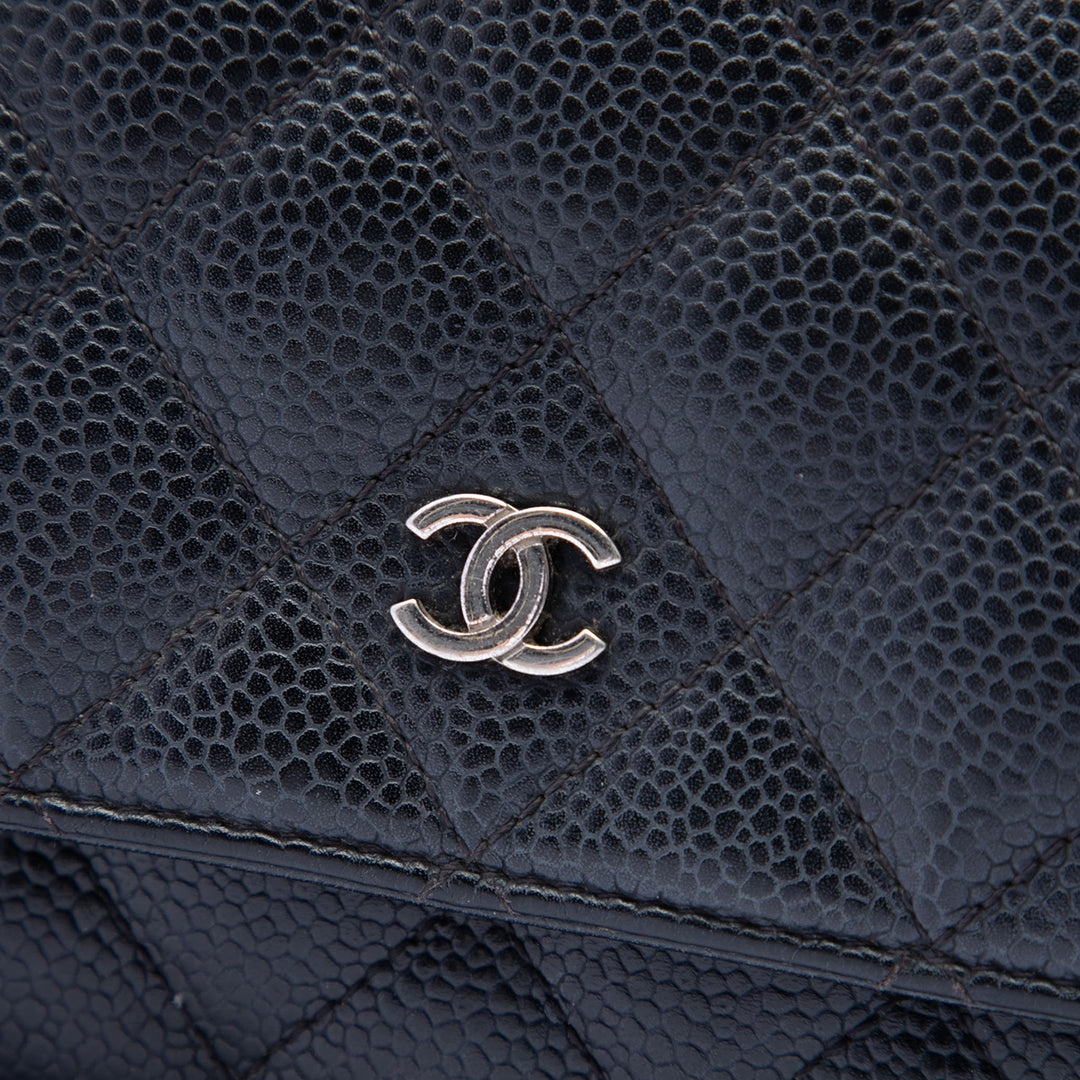 Chanel CC Matelassé Caviar Wallet on Chain