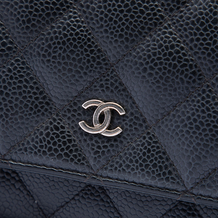 Chanel CC Matelassé Caviar Wallet on Chain