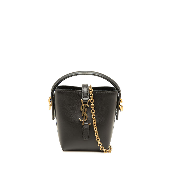 Saint Laurent Sac seau brillant Le 37 Micro Cuir de veau Noir – vue principale – GABY PARIS