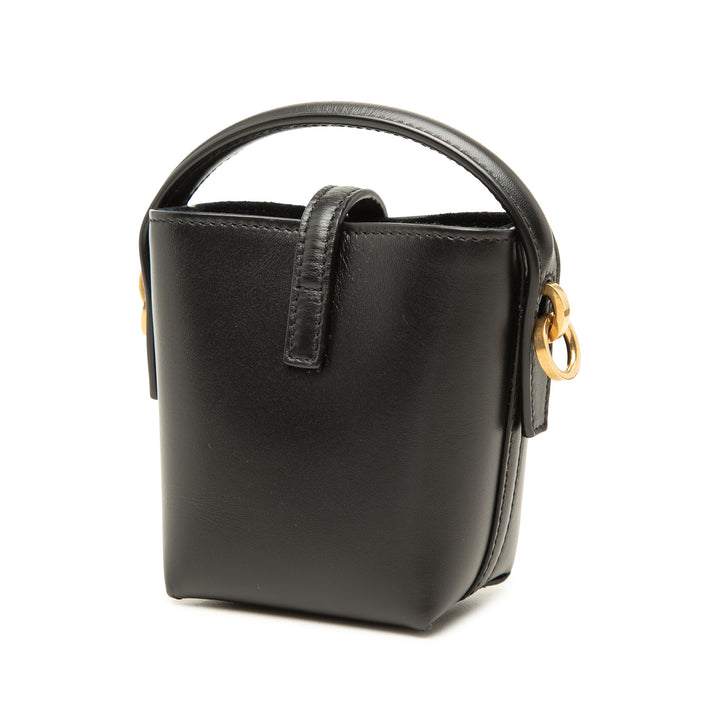 Saint Laurent Sac seau brillant Le 37 Micro Cuir de veau Noir – vue 2 – GABY PARIS