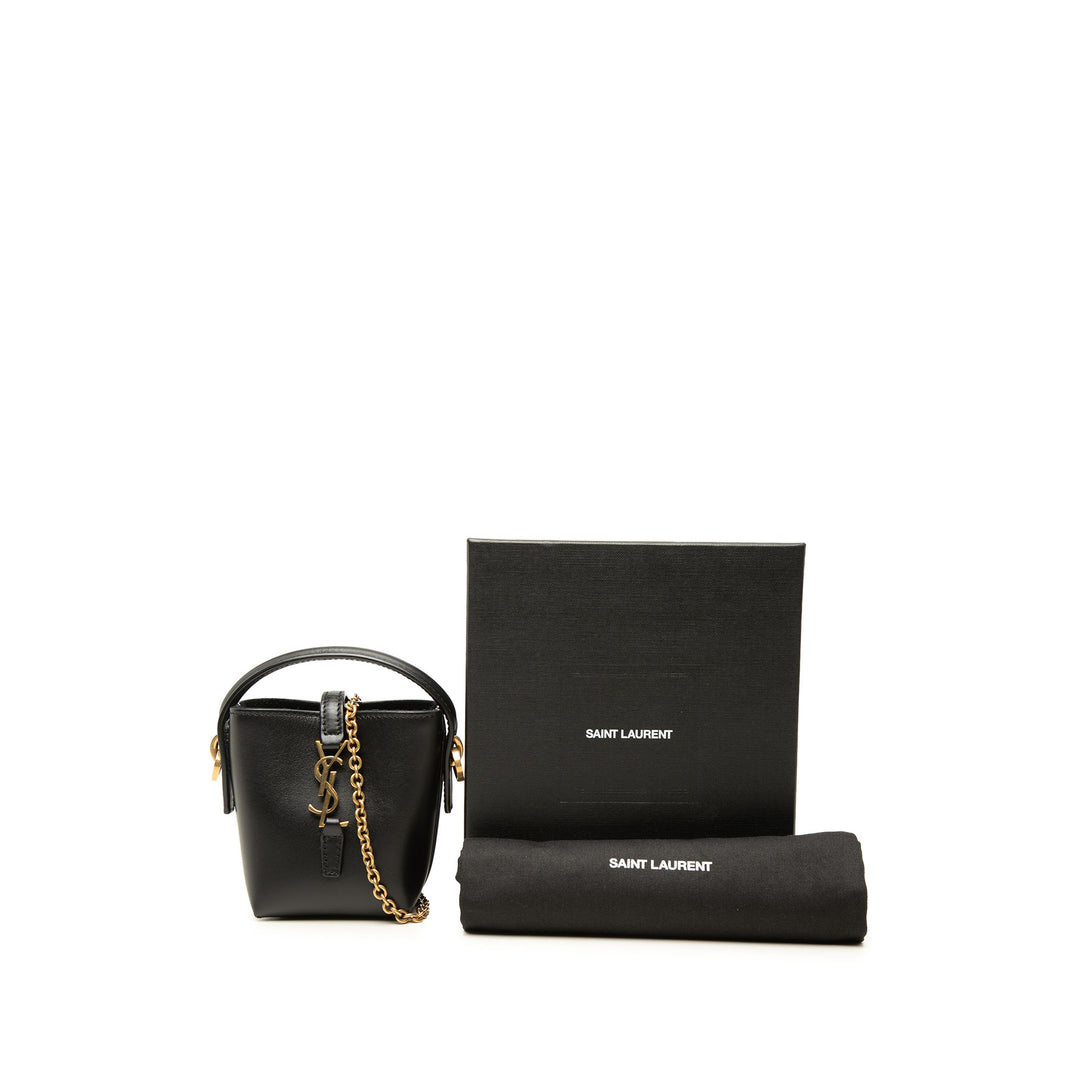 Saint Laurent Sac seau brillant Le 37 Micro Cuir de veau Noir – vue 7 – GABY PARIS