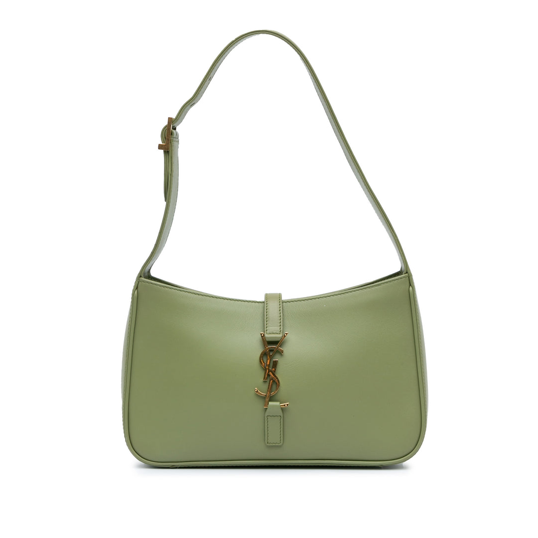 Leather Le 5 a 7 Shoulder Bag Green - Gaby Paris