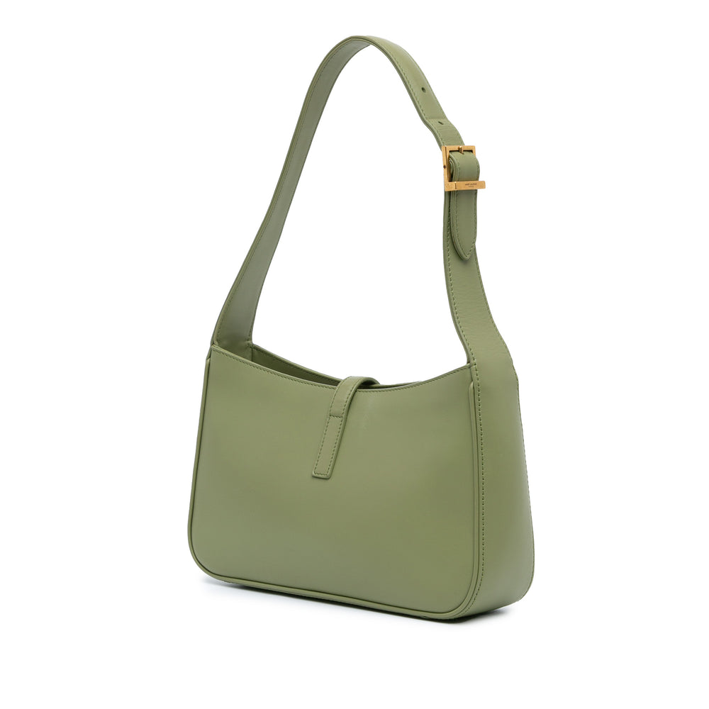 Leather Le 5 a 7 Shoulder Bag Green - Gaby Paris