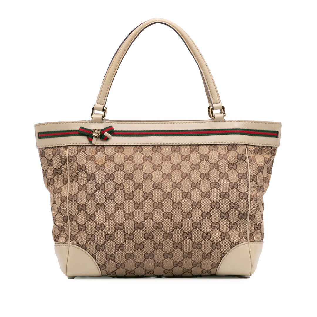 GG Canvas Mayfair Tote Brown - Gaby Paris