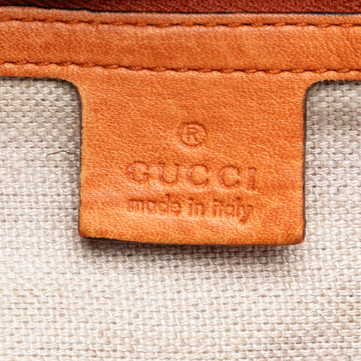 Gucci Medium GG Toile Bamboo Pompon Cabas