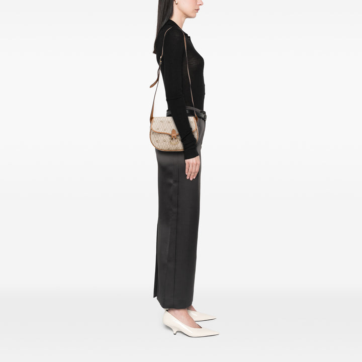 Dior Honeycomb Coated Toile Sac porté croisé Marron
