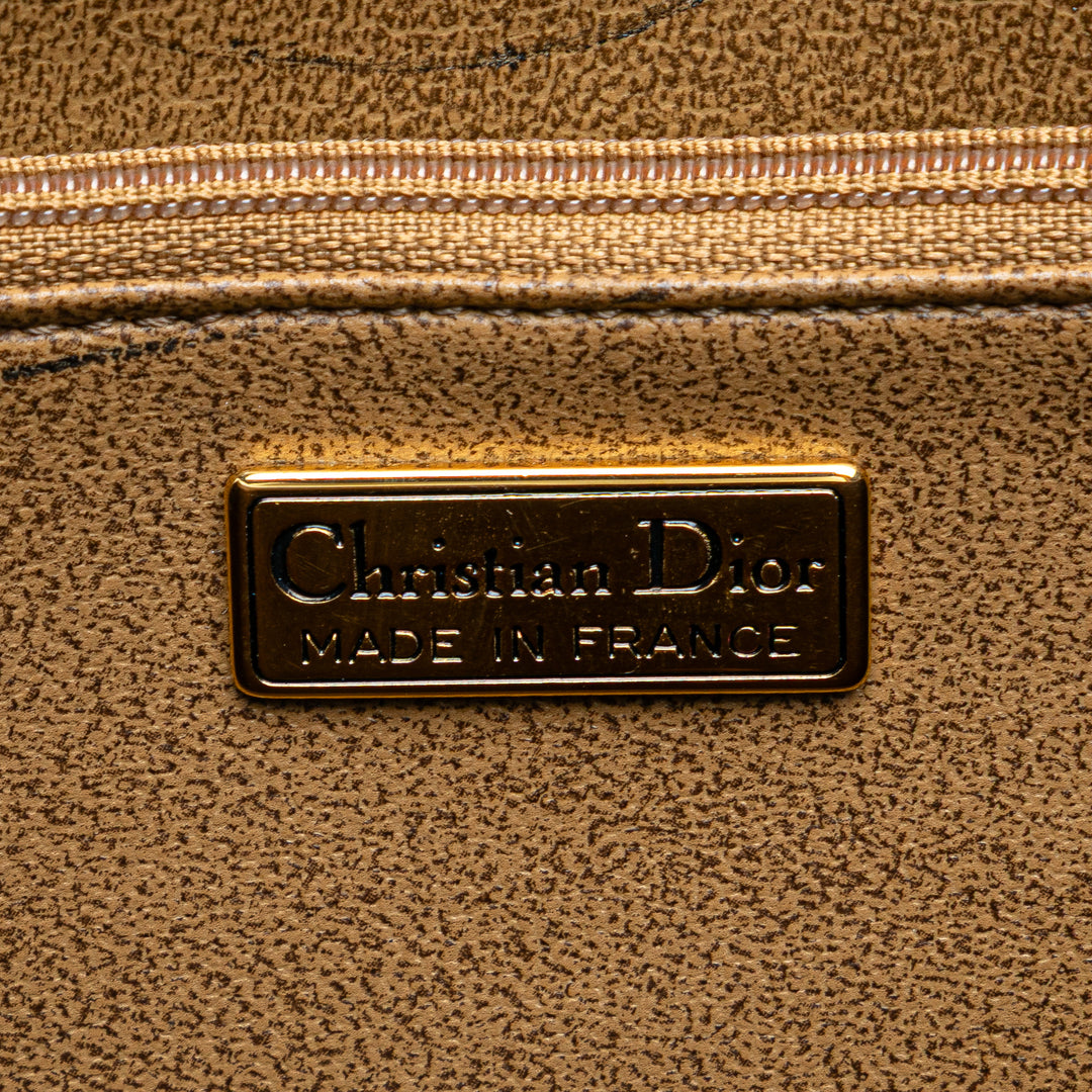 Dior Honeycomb Coated Toile Sac porté croisé Marron