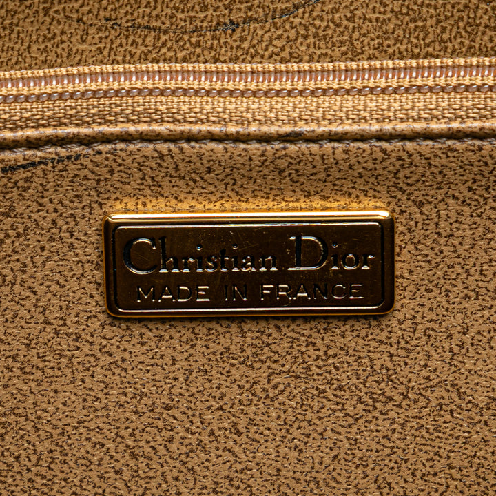 Dior Honeycomb Coated Toile Sac porté croisé Marron
