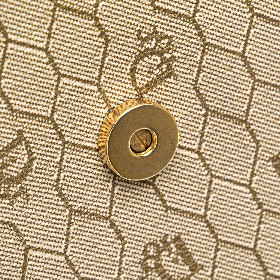 Dior Honeycomb Coated Toile Sac porté croisé Marron