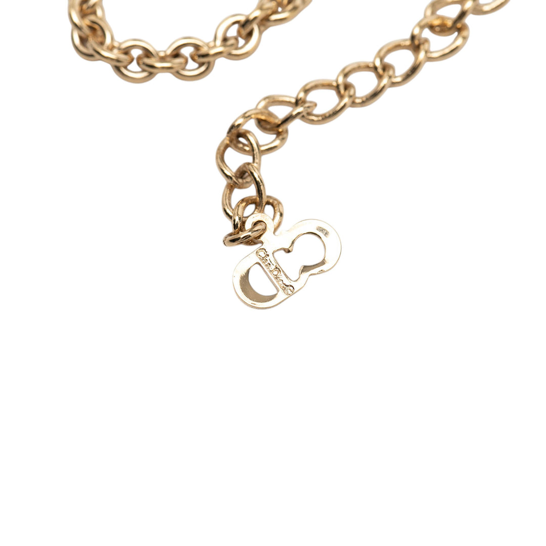Dior plaqué Dior Logo Pendant Collier