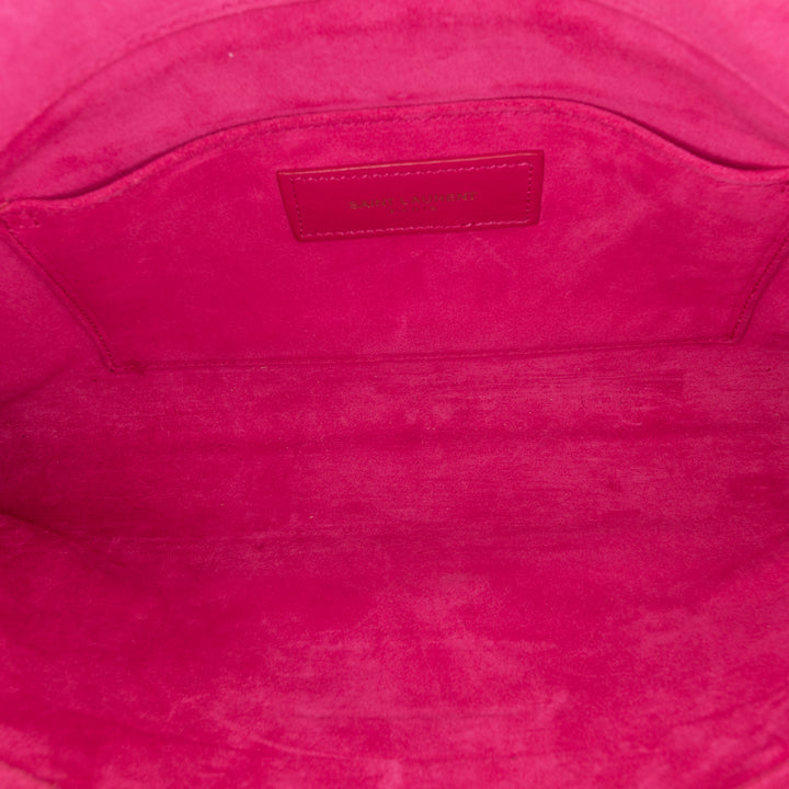 Saint Laurent Cuir Chyc Ligne Pochette Rose – GABY PARIS Authentique