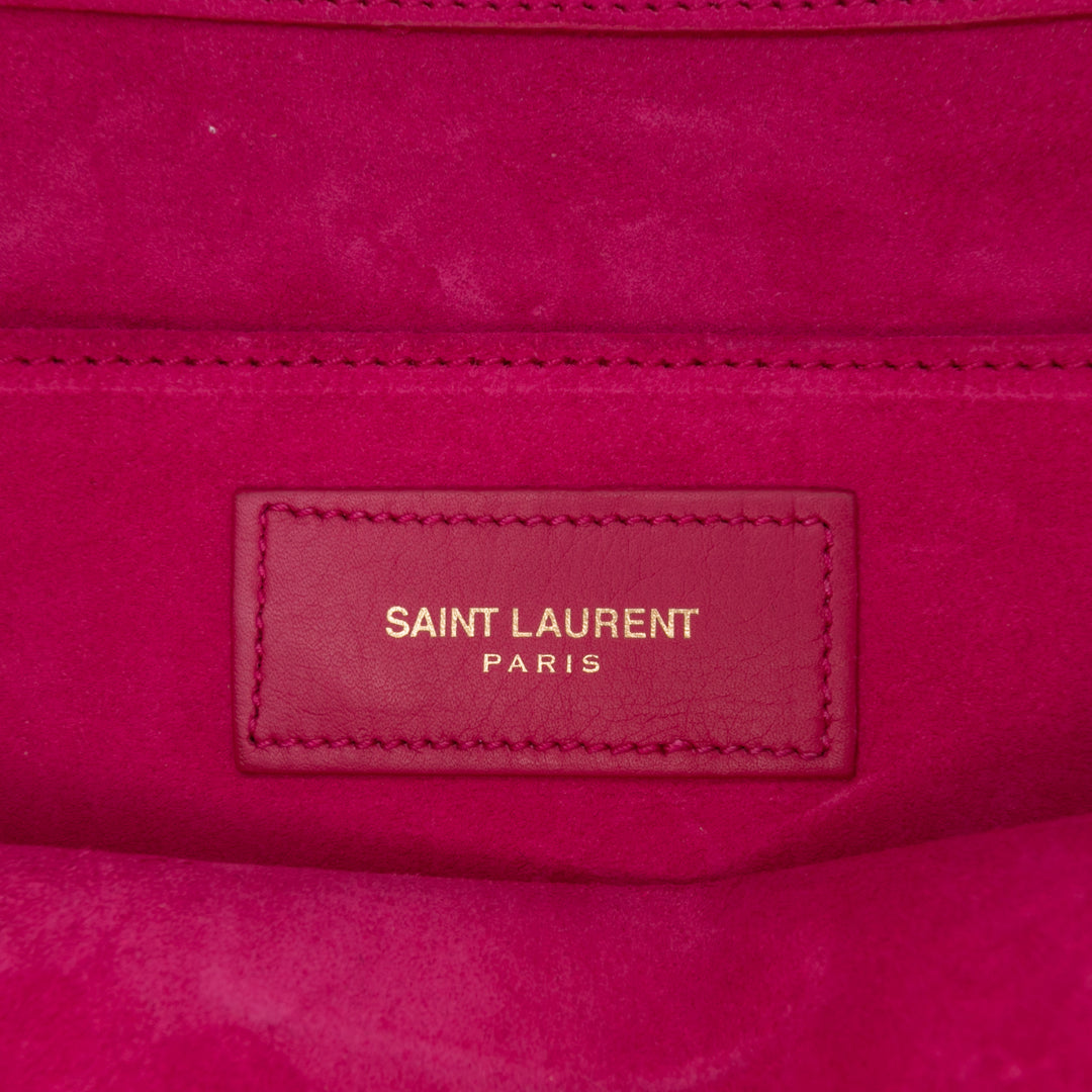 Saint Laurent Cuir Chyc Ligne Pochette Rose – GABY PARIS Authentique