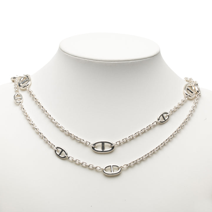 Hermès Sterling Farandole Long Collier 120