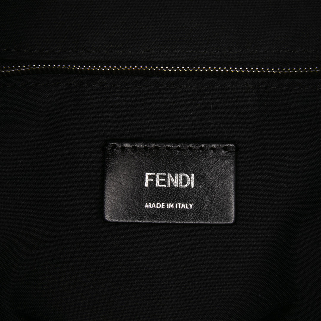 Fendi Large Zucca et Pequin Toile Convertible Baguette Sac