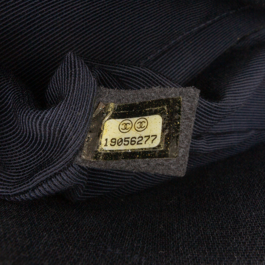 Chanel Medium Classic Printed Grosgrain Double rabat Bleu