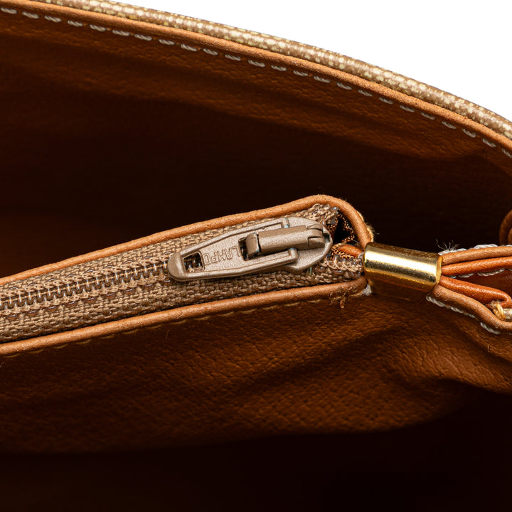 Macadam Coated Canvas Crossbody Brown - Gaby Paris