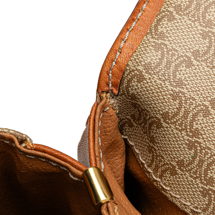 Macadam Coated Canvas Crossbody Brown - Gaby Paris