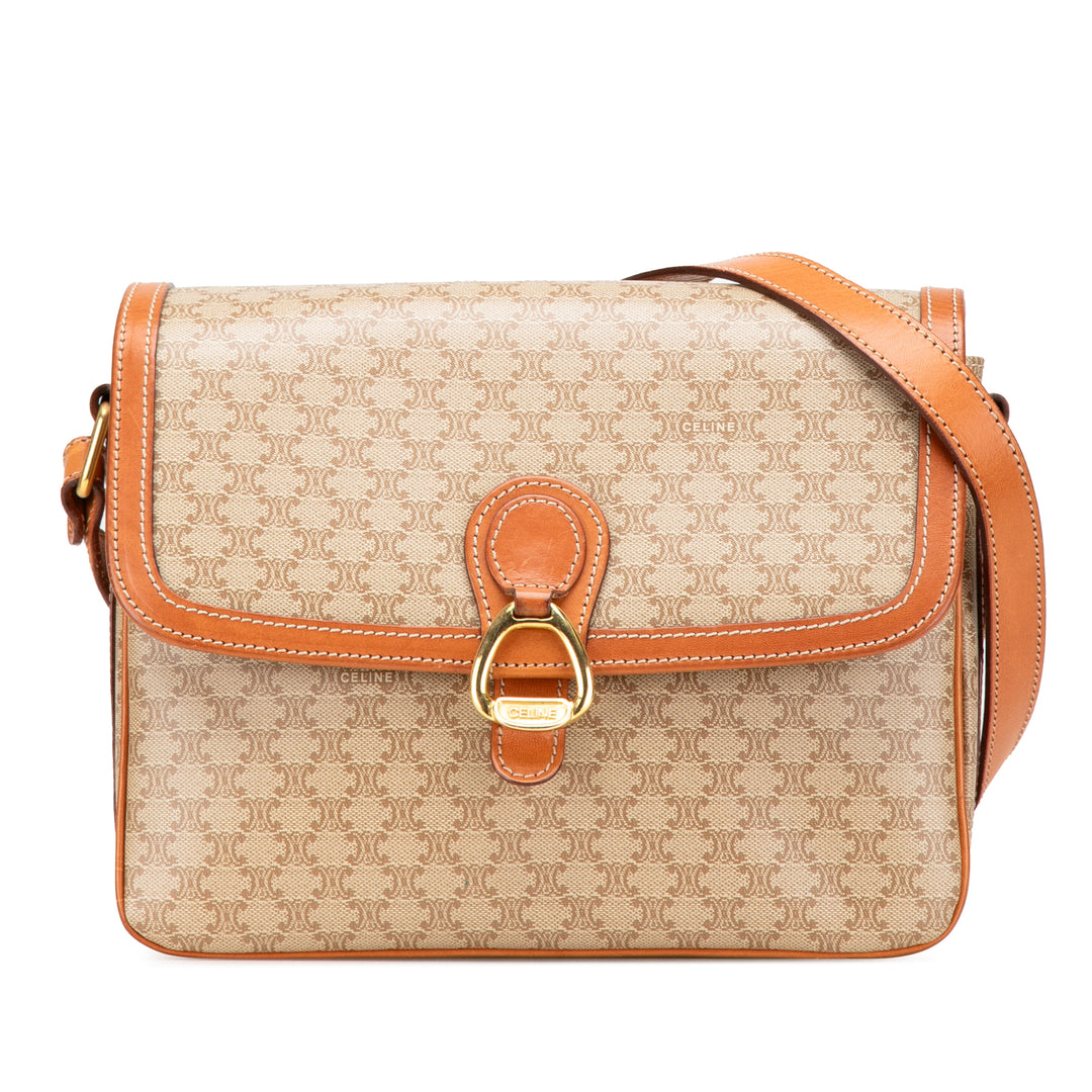 Macadam Coated Canvas Crossbody Brown - Gaby Paris