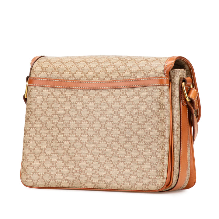 Macadam Coated Canvas Crossbody Brown - Gaby Paris