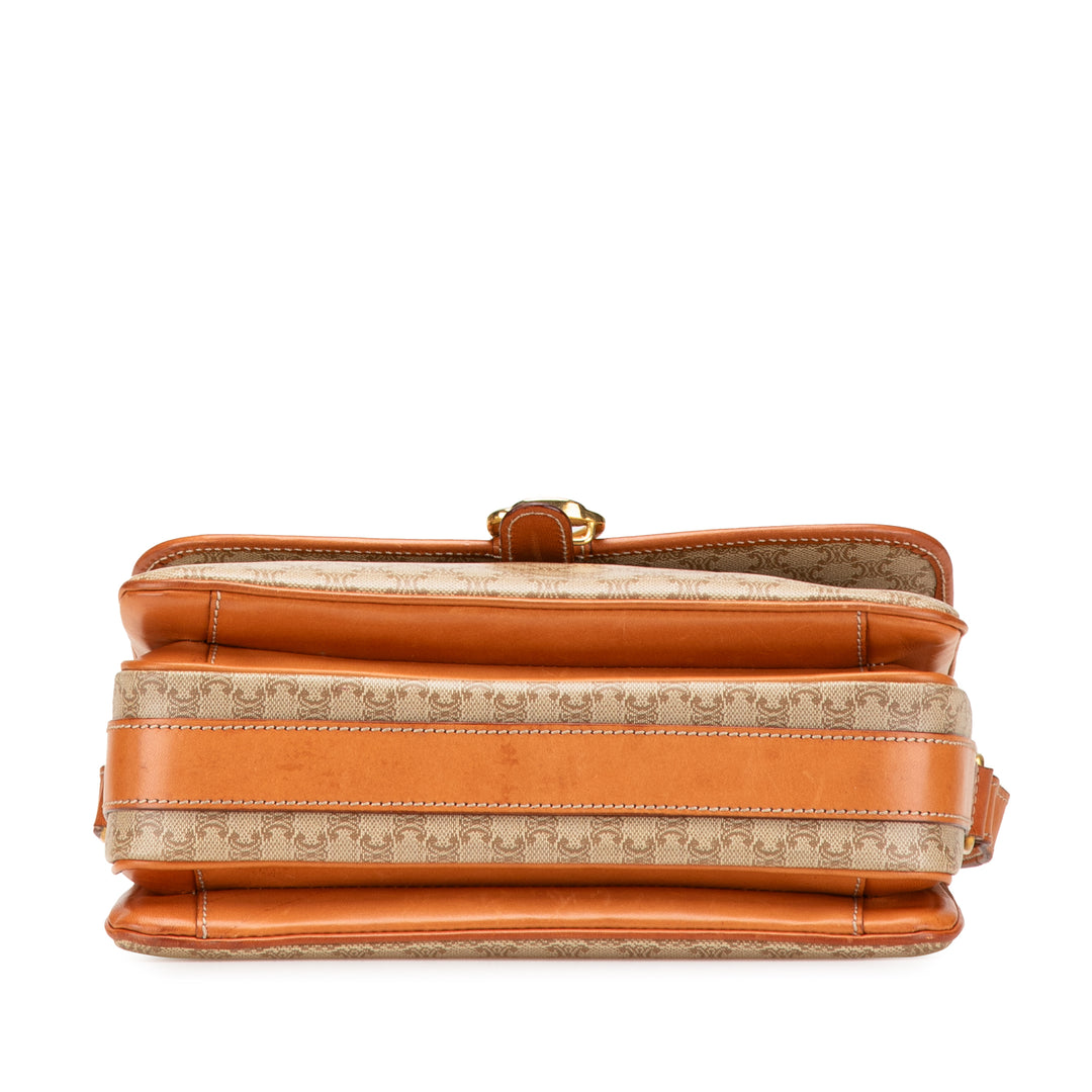 Macadam Coated Canvas Crossbody Brown - Gaby Paris