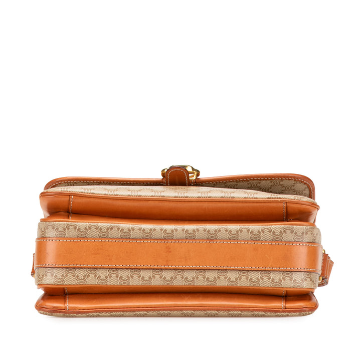 Macadam Coated Canvas Crossbody Brown - Gaby Paris